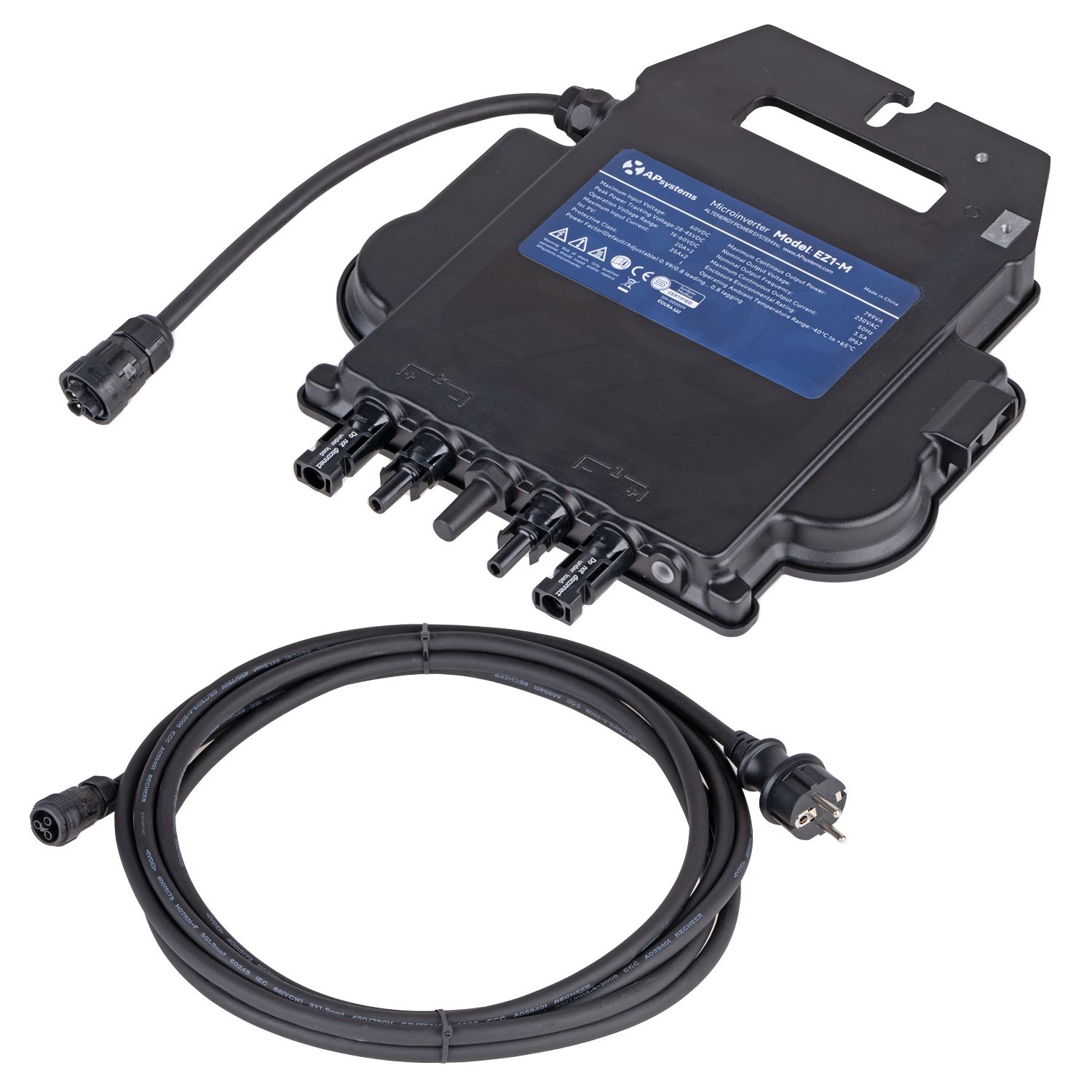 800W APSystems A-EZ1-M - inkl. 5m Anschlusskabel - PV Wechselrichter